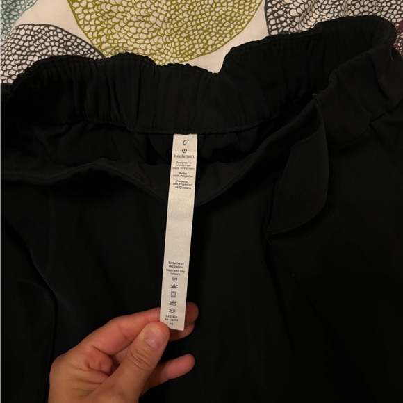 Lululemon Noir Career Wide Leg Tie Waist Career Office Black - Picture 6 of 6